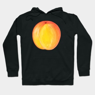 Peach  ~ Watercolor Fruit Painting Hoodie